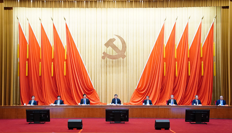 2月20日，黨史學(xué)習(xí)教育動(dòng)員大會(huì)在北京召開。中共中央總書記、國家主席、中央軍委主席習(xí)近平出席會(huì)議并發(fā)表重要講話。新華社記者 翟健嵐 攝